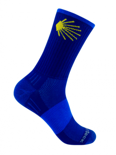 Socks Camino de Santiago, blue, high