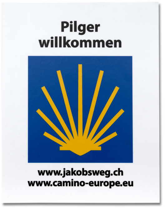 ALU-SCHILD «PILGER WILLKOMMEN»