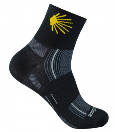 Socken Jakobsweg, schwarz, niedrig